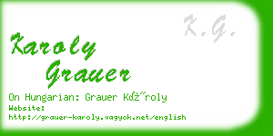 karoly grauer business card
